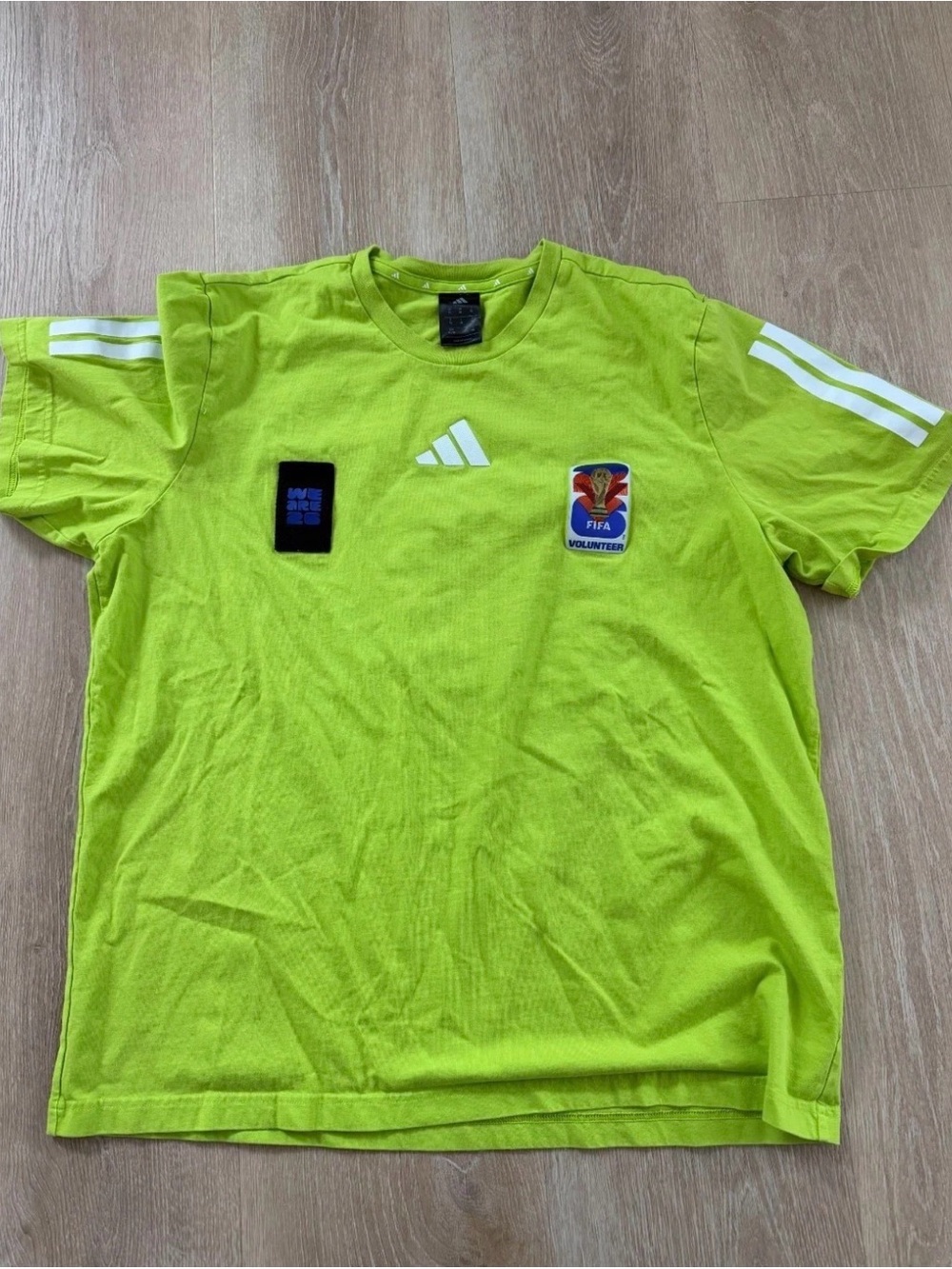 adidas Neon Lime Volunteer Short Sleeve Tee